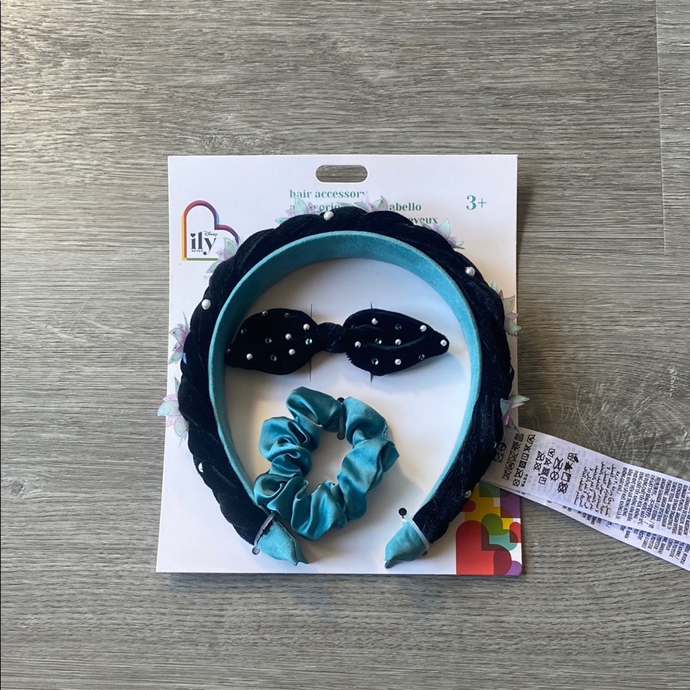 Disney ILY Mulan Blue and Black Hair Accessory Set